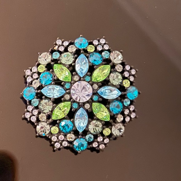 Blue/Green/Gray Brooch - Picture 1 of 2